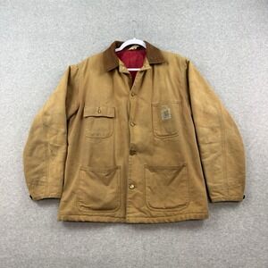 Vintage 80s 90s Carhartt 6QLC Mens Quilt Lined Barn Chore Jacket Size 40 Medium